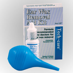 Earwax cleaning solution and washer bulb shown